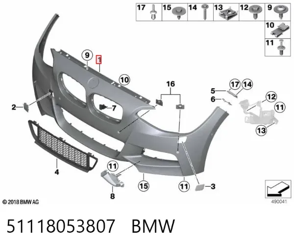 Paragolpes 51118053807 BMW