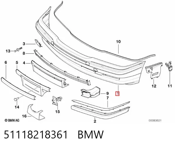Paragolpes 51118218361 BMW
