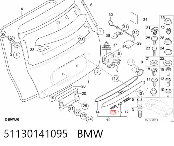 Luz matricula 51130141095 BMW