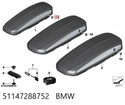 Emblema de capó BMW 51147288752