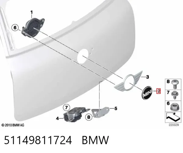 Emblema 51149811724 BMW