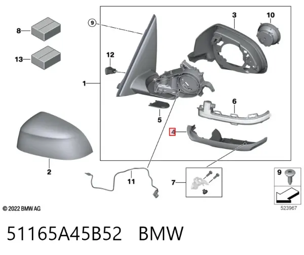  51165A45B52 BMW