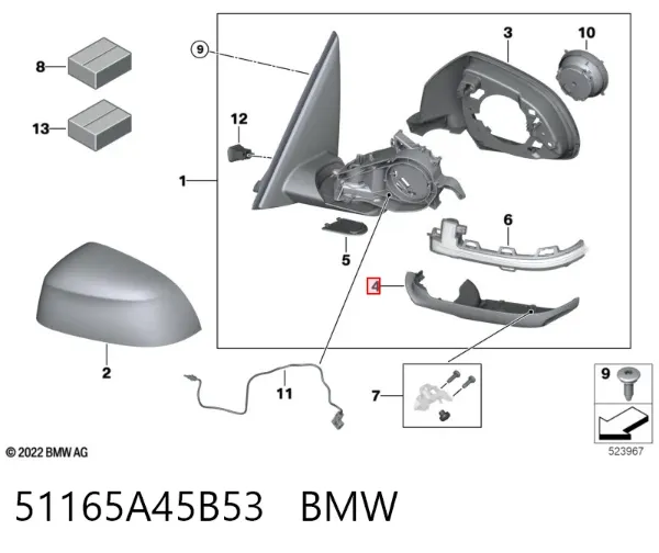  51165A45B53 BMW