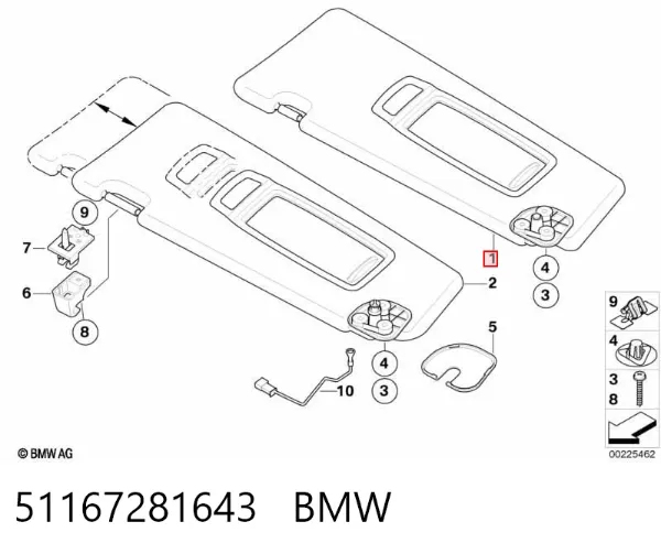 Parasol 51167281643 BMW