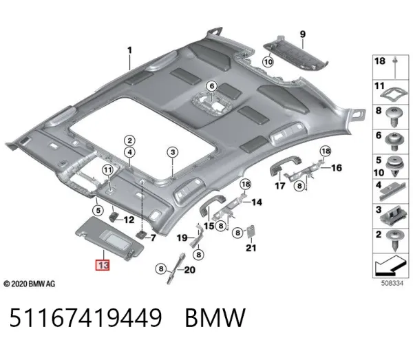 Parasol 51167419449 BMW