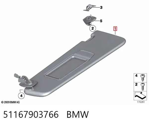 Parasol BMW 7 F01, F02, F03, F04