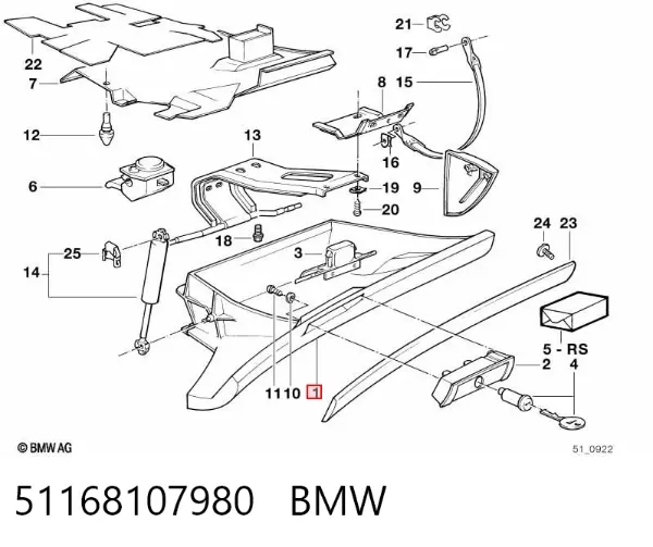 Guantera BMW 5 E34