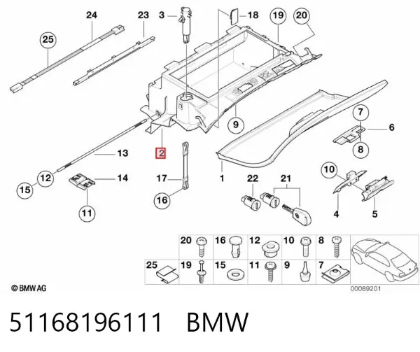 Guantera BMW 3 E46