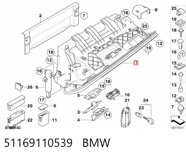 Guantera BMW 3 E92