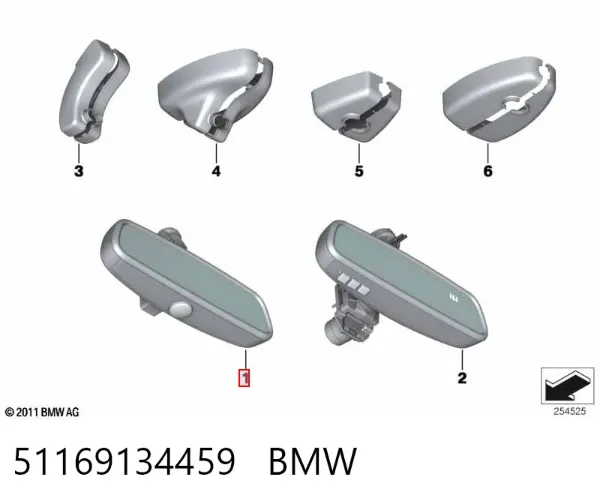 Espejo interior 51169134459 BMW