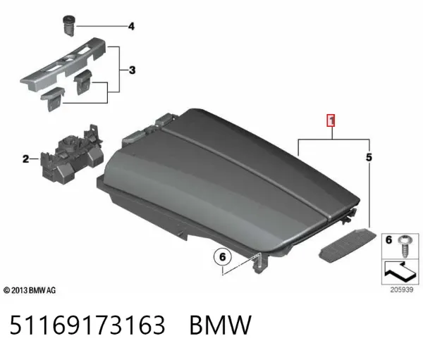 Apoyabrazos 51169173163 BMW