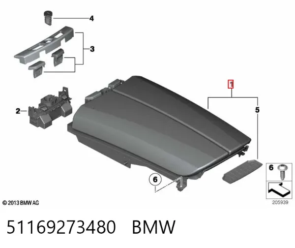 Apoyabrazos BMW 7 F01, F02, F03, F04