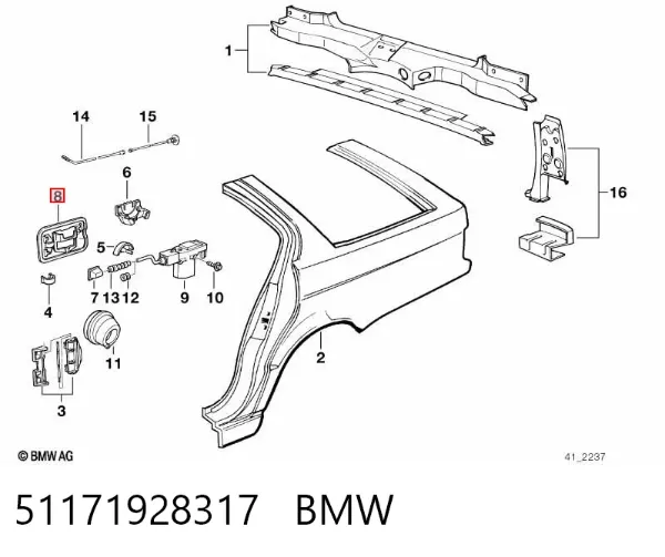 Tapa de la gasolina 51171928317 BMW
