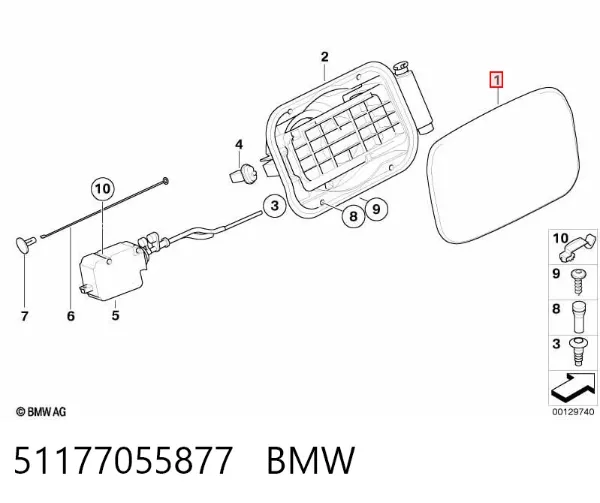 Tapa de la gasolina BMW X3 E83