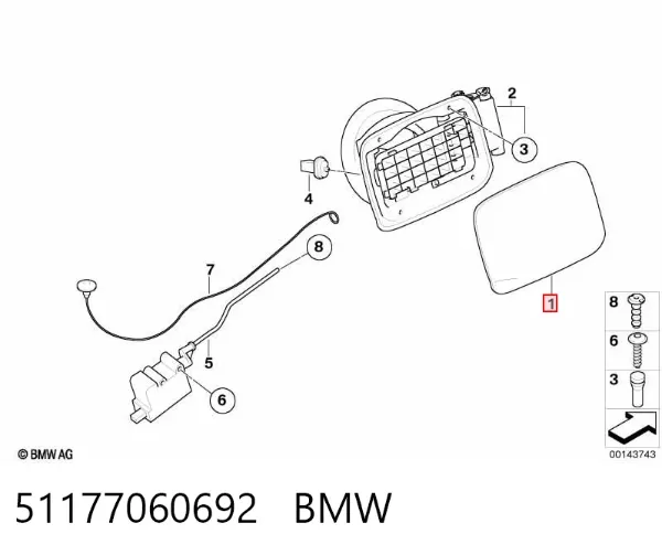 Tapa de la gasolina BMW 3 E90