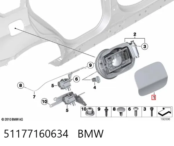 Tapa de la gasolina BMW X5 E70