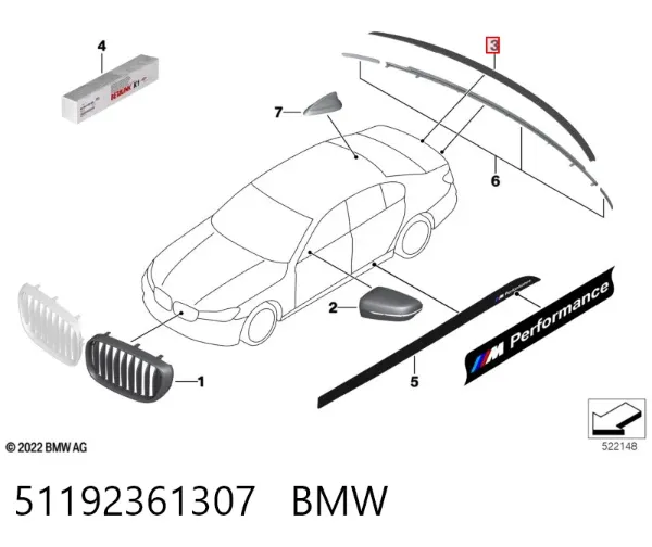 Alerón 51192361307 BMW