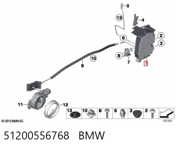 Cerradura 51200556768 BMW