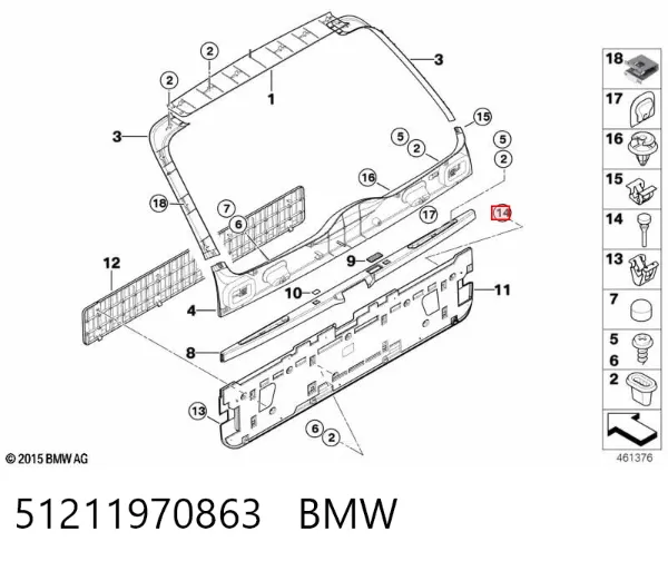 Soporte escape 51211970863 BMW