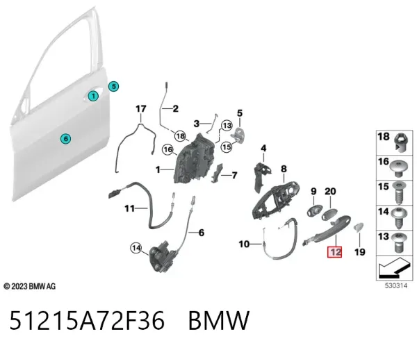  51215A72F36 BMW