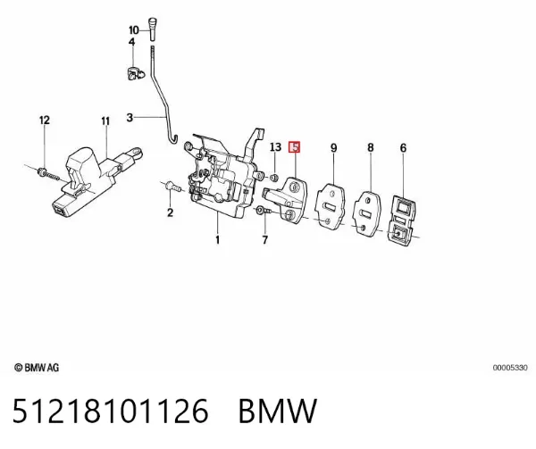 Sensor, interruptor, contacto de puerta  51218101126 BMW