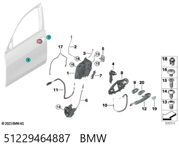 Cerradura 51229464887 BMW