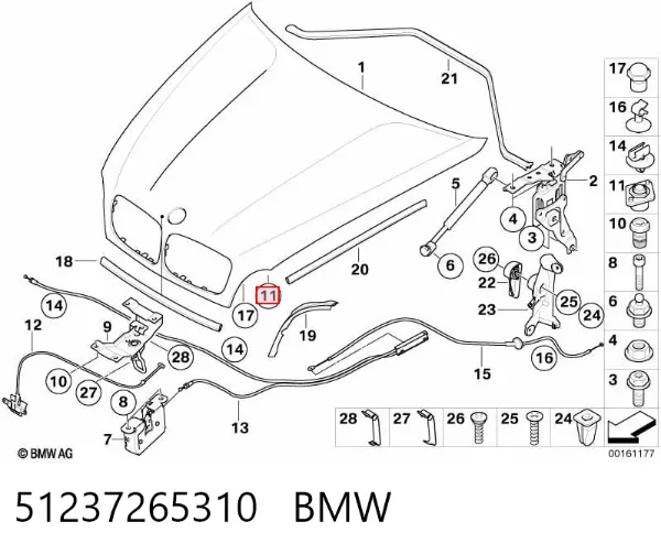 Soporte escape 51237265310 BMW