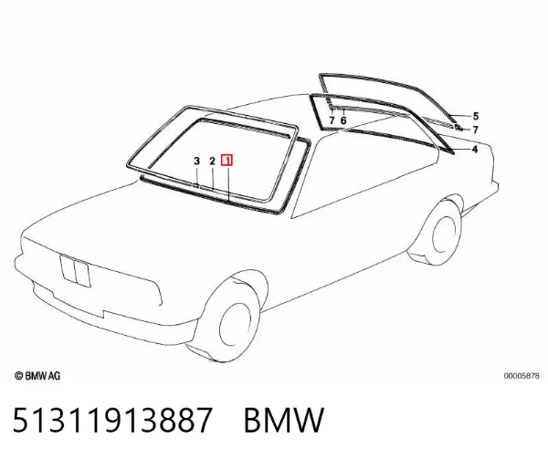 Junta de parabrisas BMW 3 E30