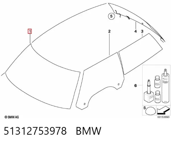 Parabrisas 51312753978 BMW