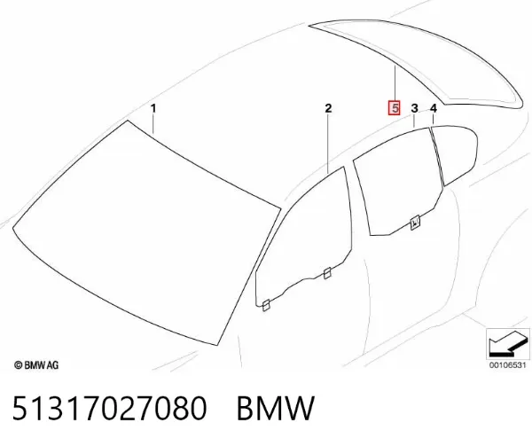Luna trasera BMW 5 E60