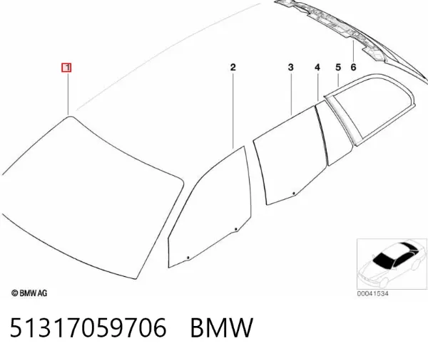 Parabrisas 51317059706 BMW