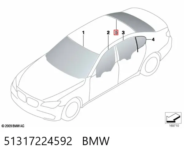 Luna trasera BMW 7 F01, F02, F03, F04