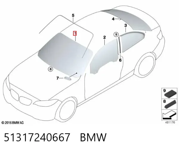 Parabrisas 51317240667 BMW