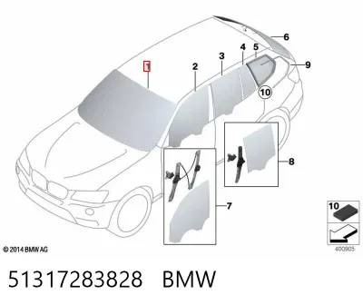 Parabrisas BMW 51317283828