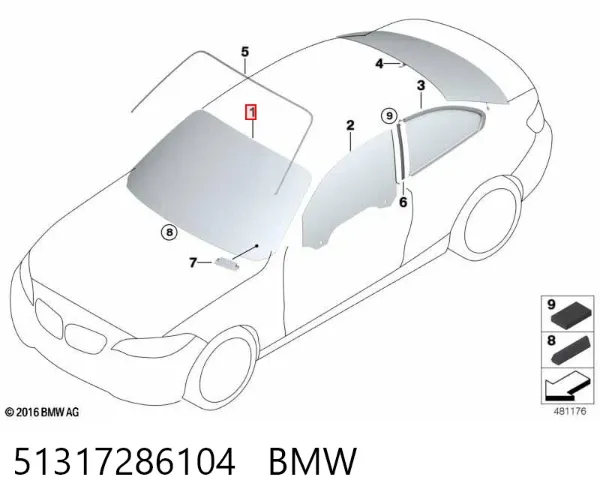 Parabrisas 51317286104 BMW