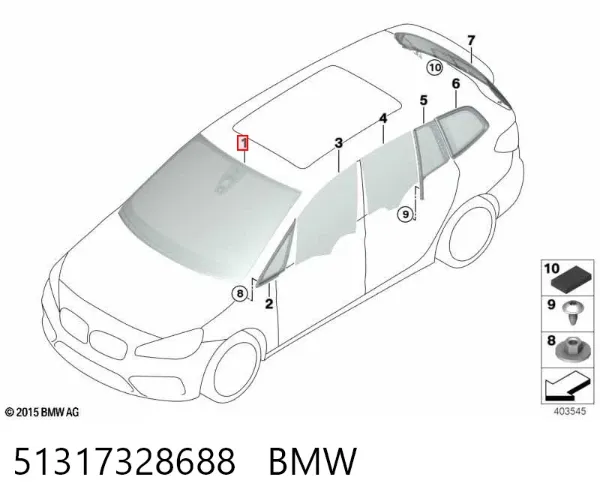 Parabrisas 51317328688 BMW