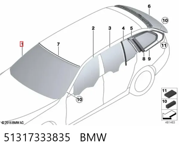 Parabrisas 51317333835 BMW