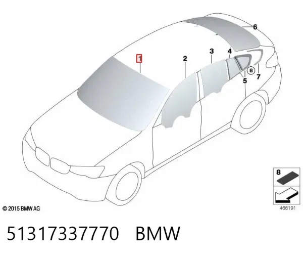 Parabrisas 51317337770 BMW