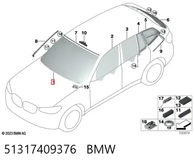 Parabrisas BMW 51317409376