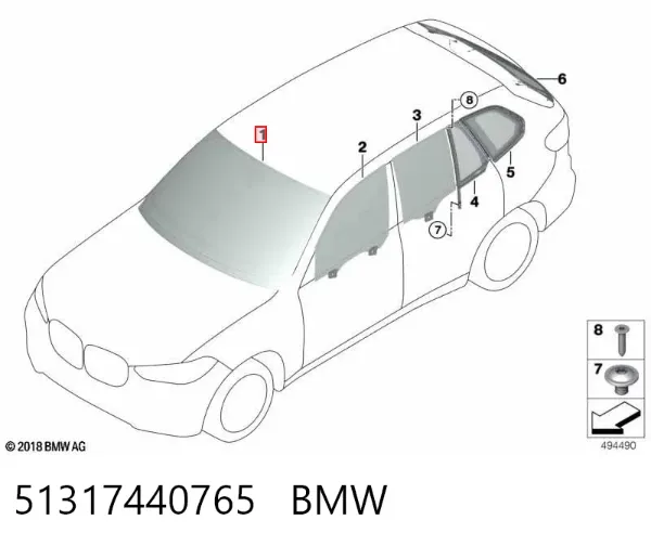 Parabrisas 51317440765 BMW