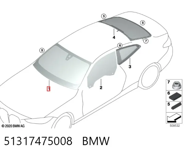 Parabrisas 51317475008 BMW