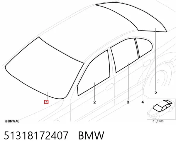 Parabrisas 51318172407 BMW