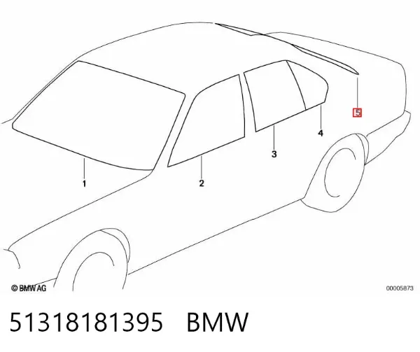 Luna trasera BMW 5 E34