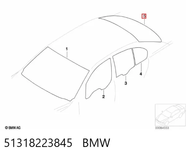 Luna trasera BMW 7 E65, E66, E67
