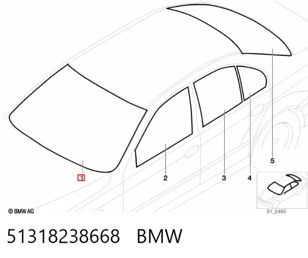 Parabrisas 51318238668 BMW