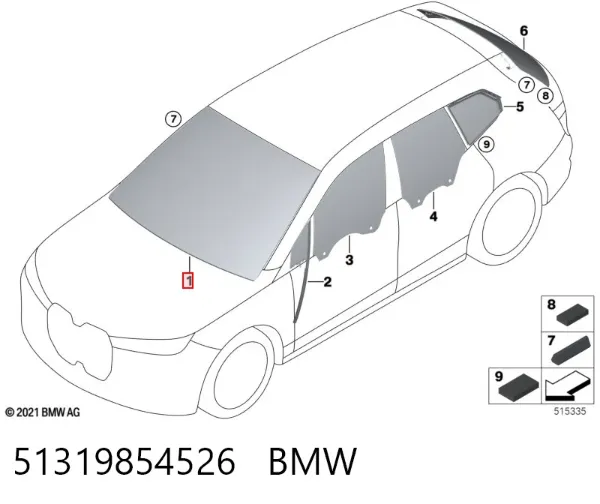 Parabrisas 51319854526 BMW