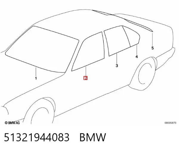 Luna delantera derecha 51321944083 BMW