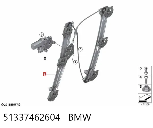Mecanismo de elevalunas delantero derecha BMW X2 F39