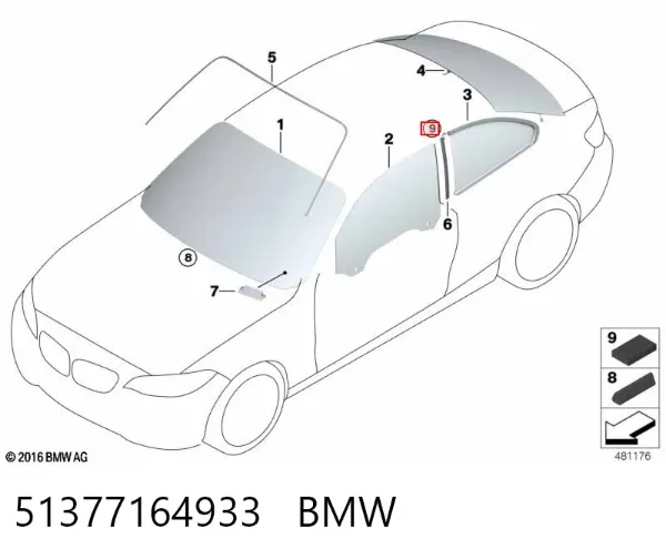 Parabrisas 51377164933 BMW