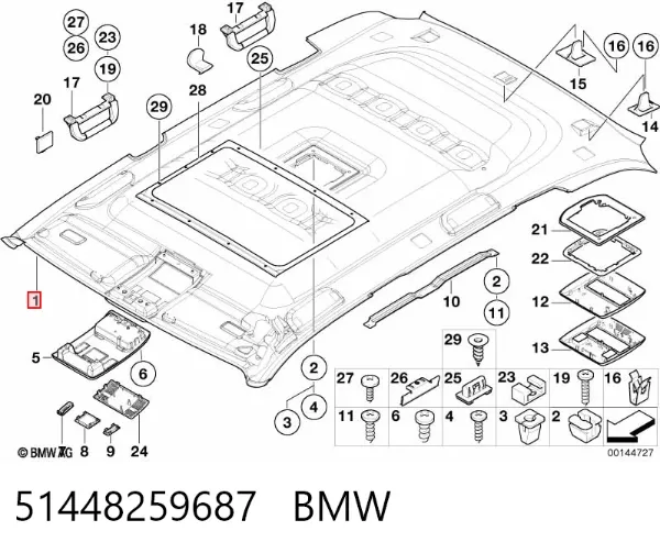 Techo interior BMW X5 E53
